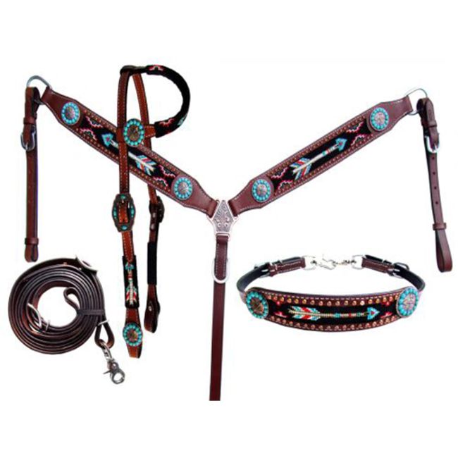 Arrow Beaded 4pc Tack Set