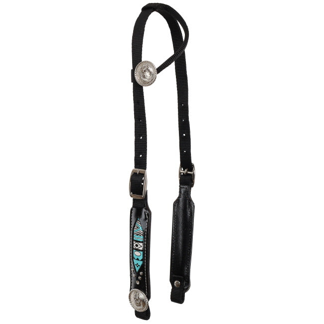 Black/Turquoise Aztec Nylon Tack Set