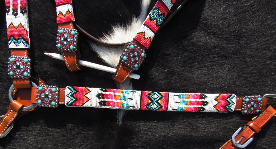 Tribal Beaded 4pc Tack Set