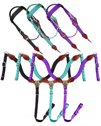 CHOOSE COLOR - Browband Nylon Tack Set