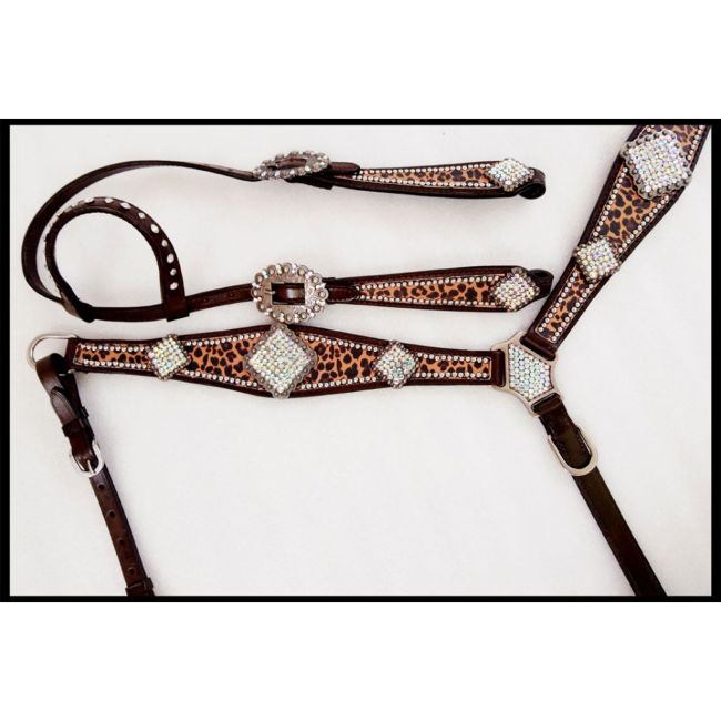 Crystal Cheetah Tack Set