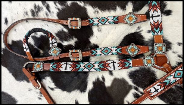 Southwest Cross Beaded Tack Set