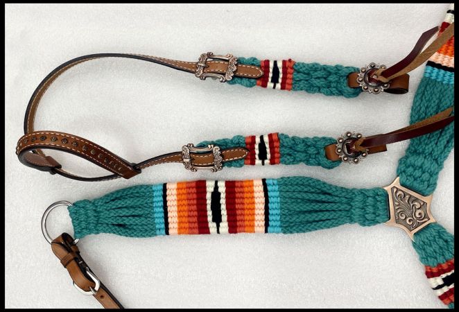 Teal Desert Mohair Tack Set