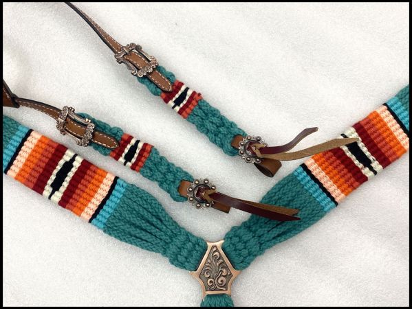 Teal Desert Mohair Tack Set