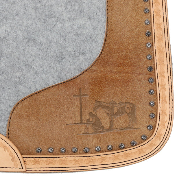 Praying Cowboy Cowhide Build Up Pad