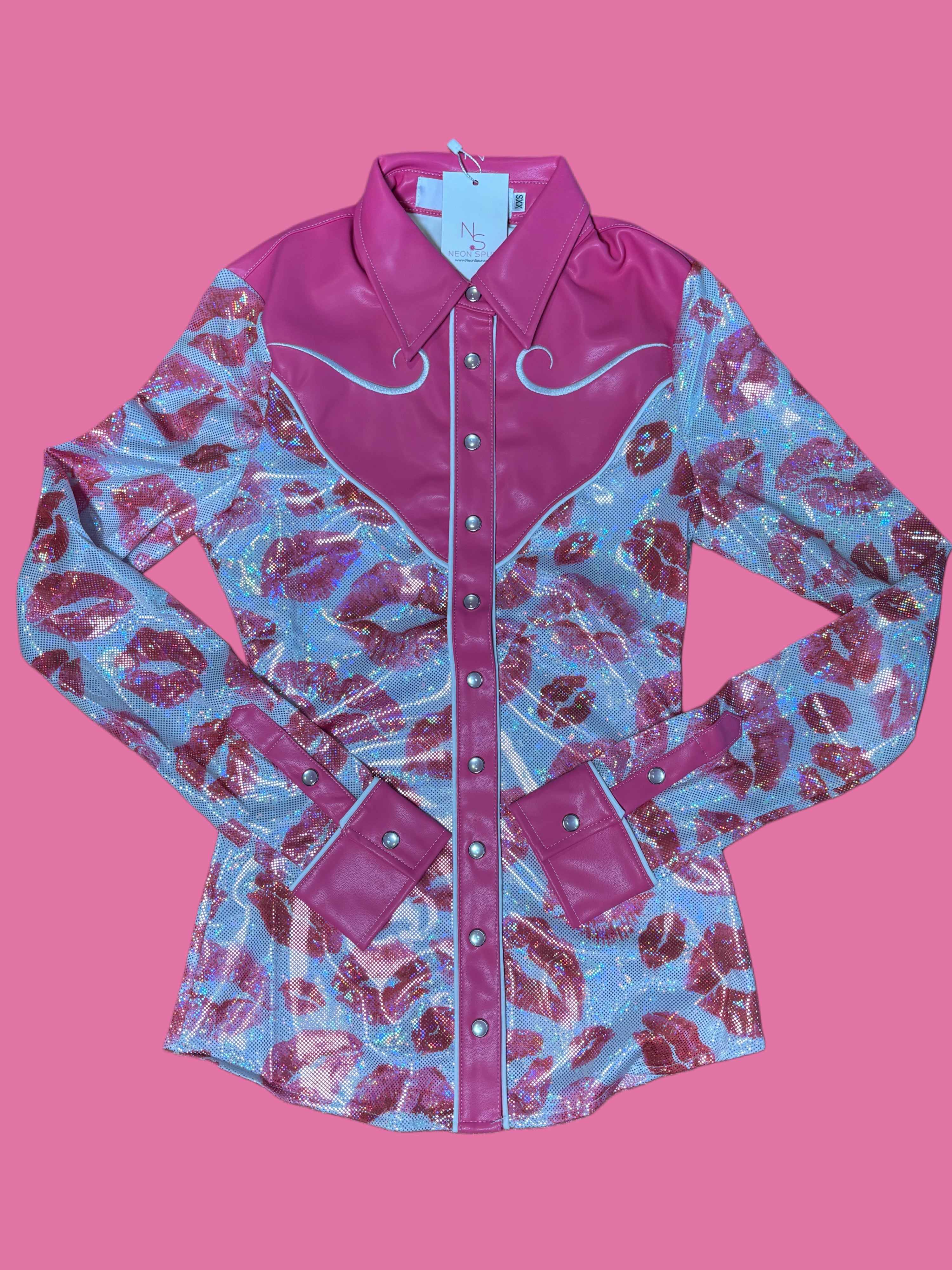 Girls Smooch & Spur Western Pearl Snap Rodeo Shirt