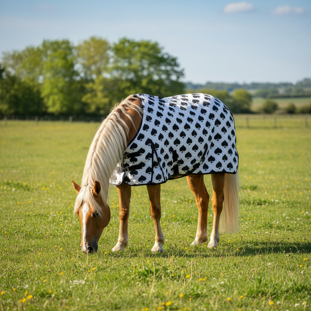 Smokin Spades 200g Medium Weight 1200 Denier Turnout Blanket