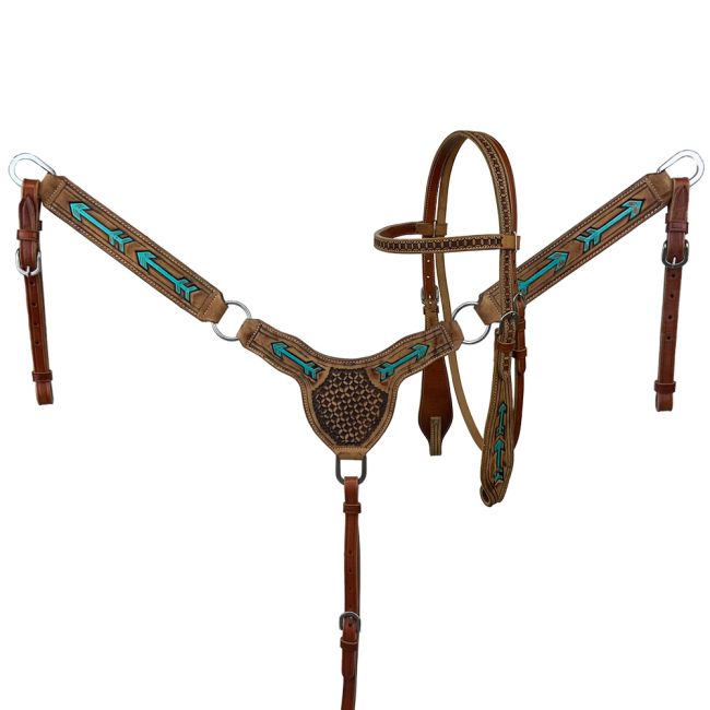 Teal Arrows Tack Set