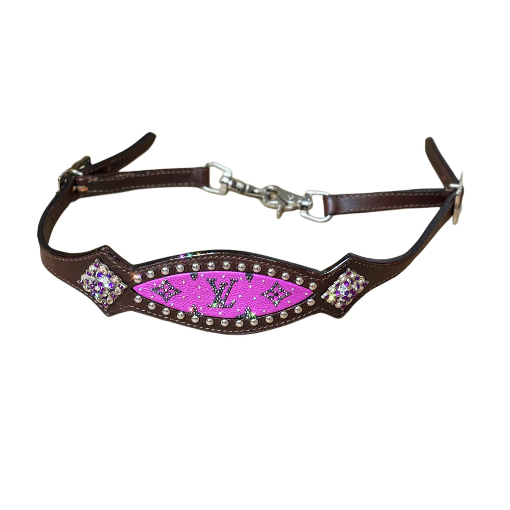 Rhinestone Purple LV Wither Strap