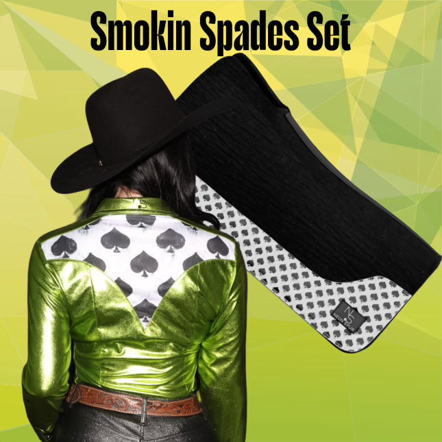 Smokin Spades Premium Wool Saddle Pad