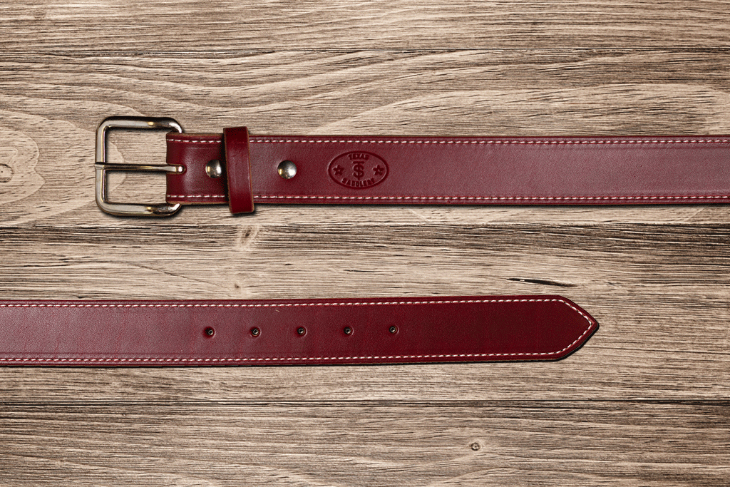 Burgundy Latigo Belt