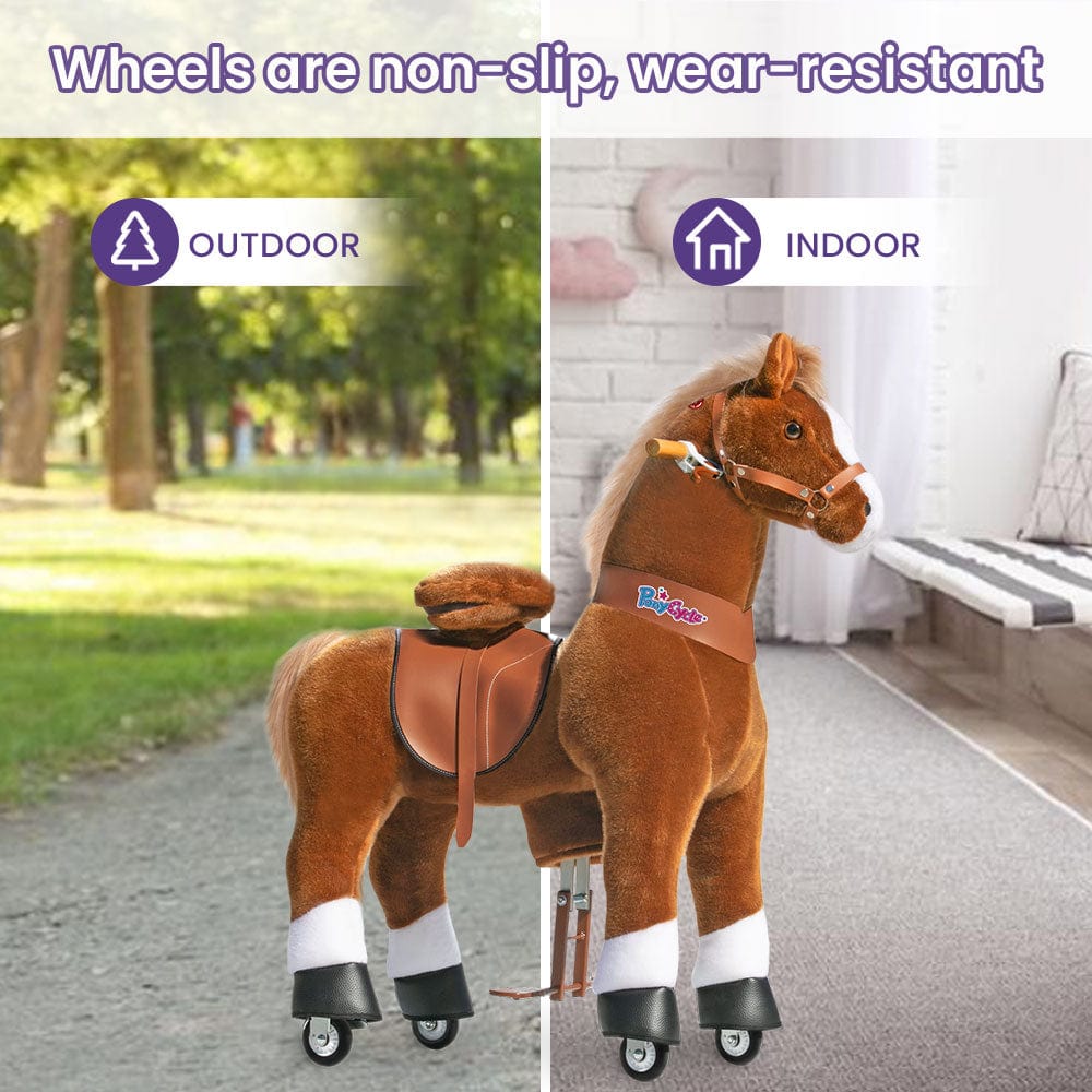 PonyCycle® Large Ride On Horse Toy - Brown