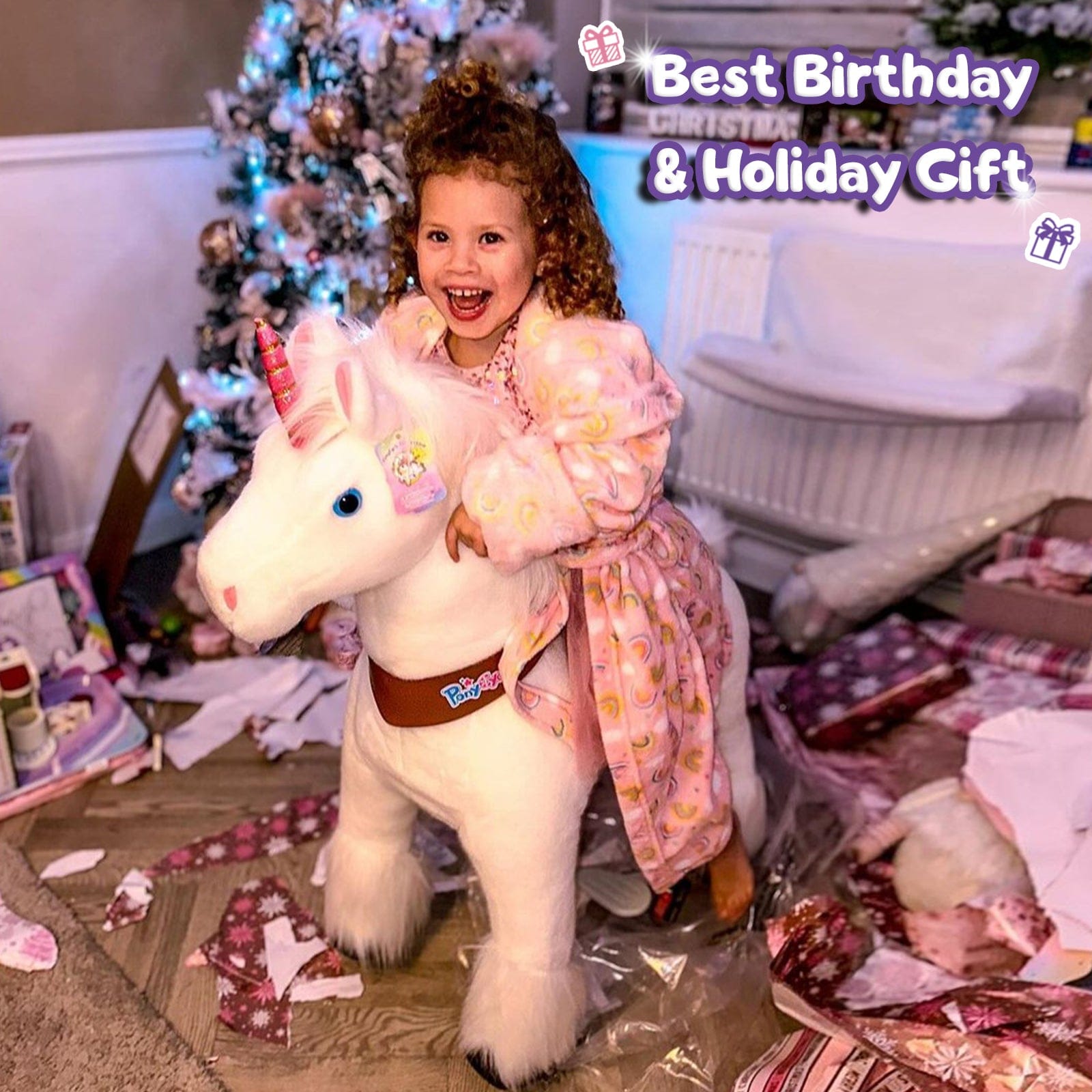 Model U® Unicorn Ride-On Toy Age 3-4 White