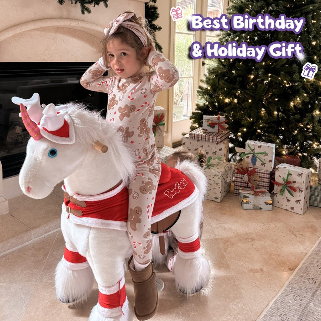 Model U® Unicorn Riding Toy For Age 4-7 White