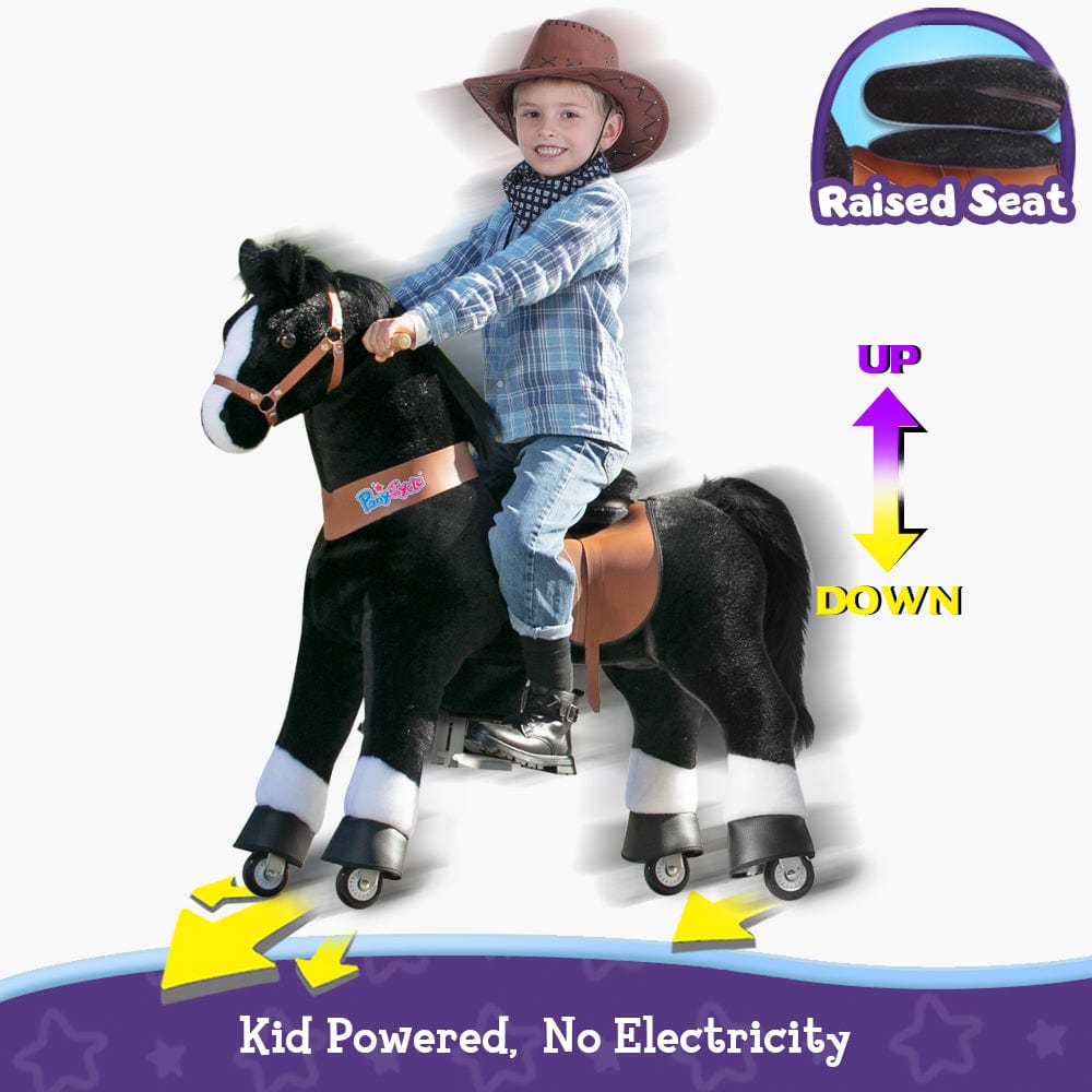 PonyCycle® Large Ride On Horse Toy - Black