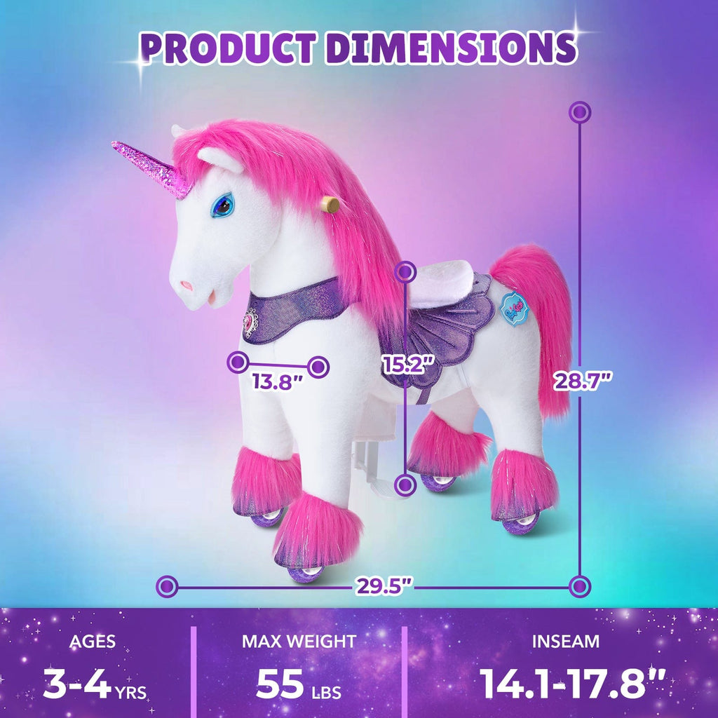 Model Y® Pink/Purple Unicorn Rideable Toy for Age 3-4