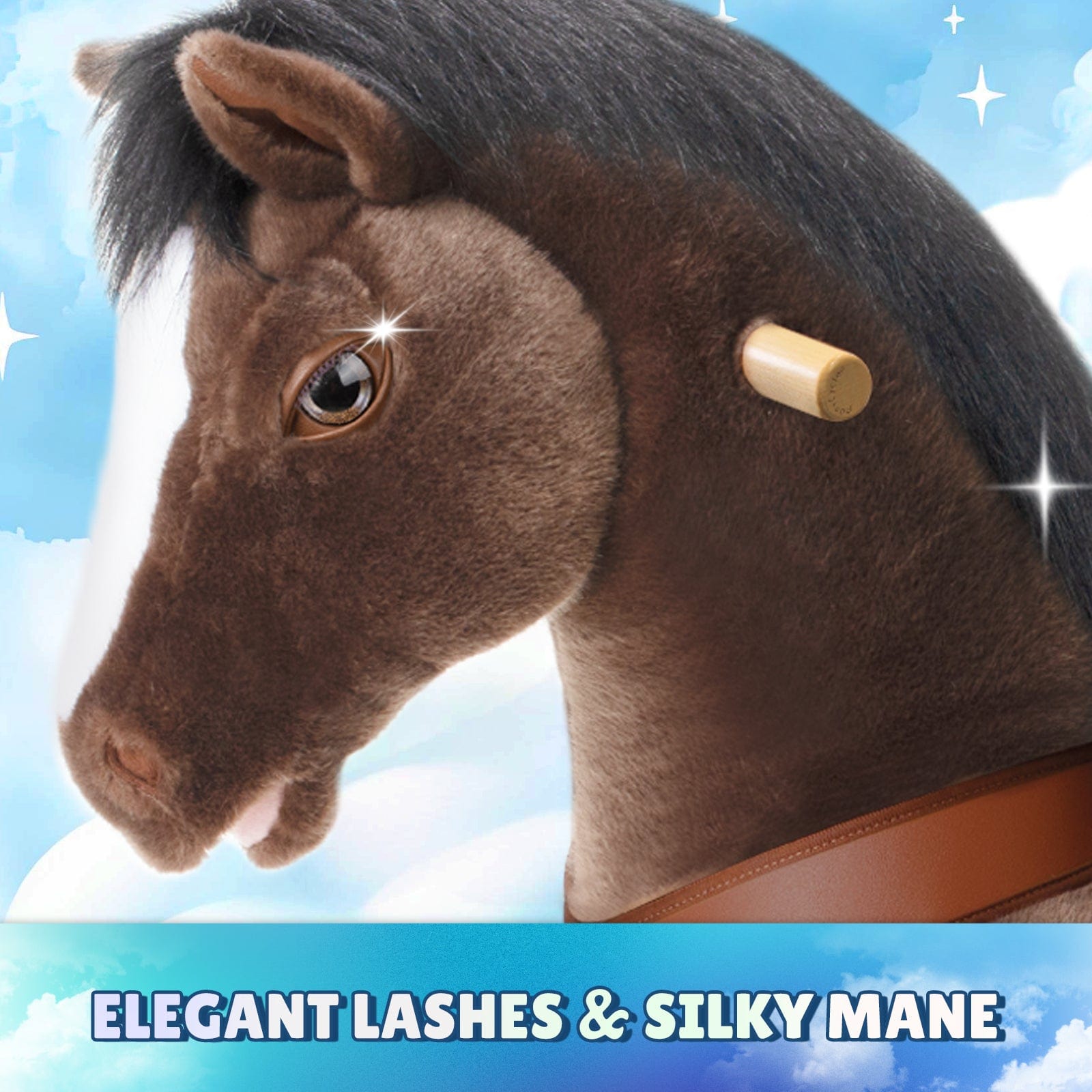 Model Y® Chocolate Brown Horse Rideable Toy for Age 4-7