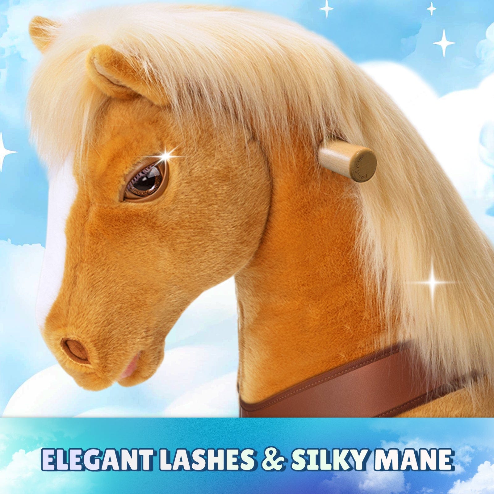 Model Y® Light Brown Horse Rideable Toy for Age 4-7