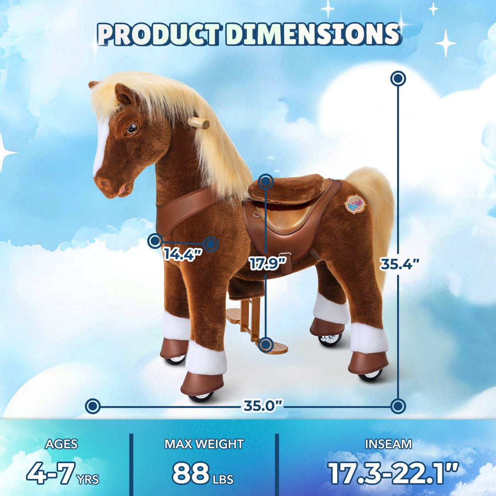 Model Y® Brown Horse Rideable Toy for Age 4-7