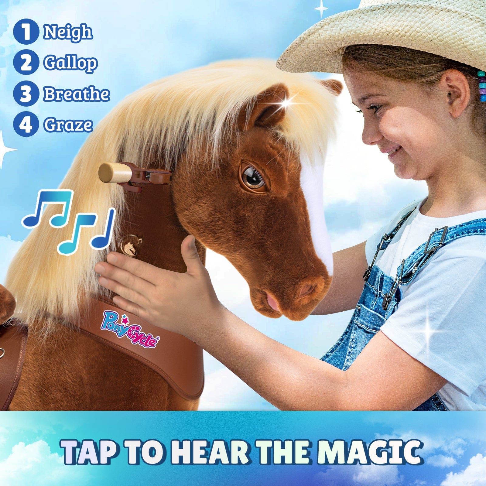 Model Y® Brown Horse Rideable Toy for Age 3-4