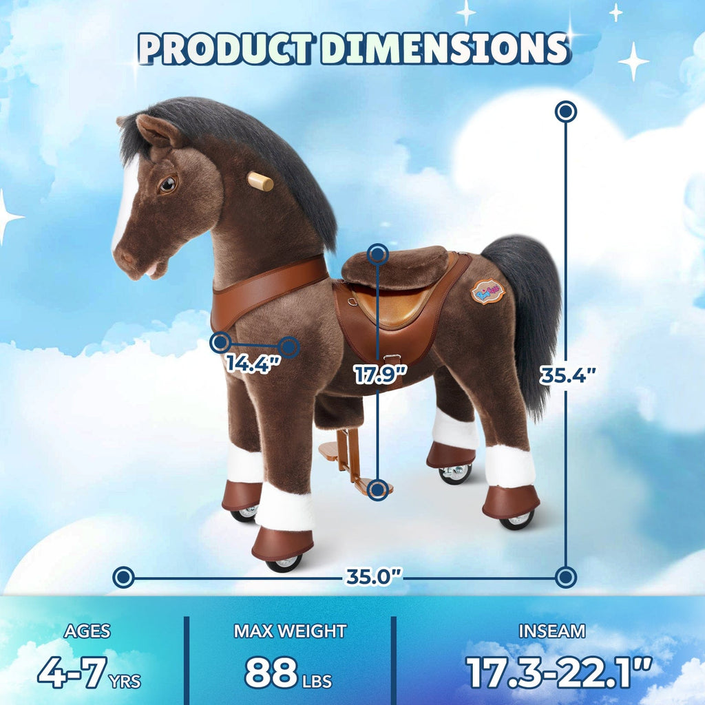 Model Y® Chocolate Brown Horse Rideable Toy for Age 4-7